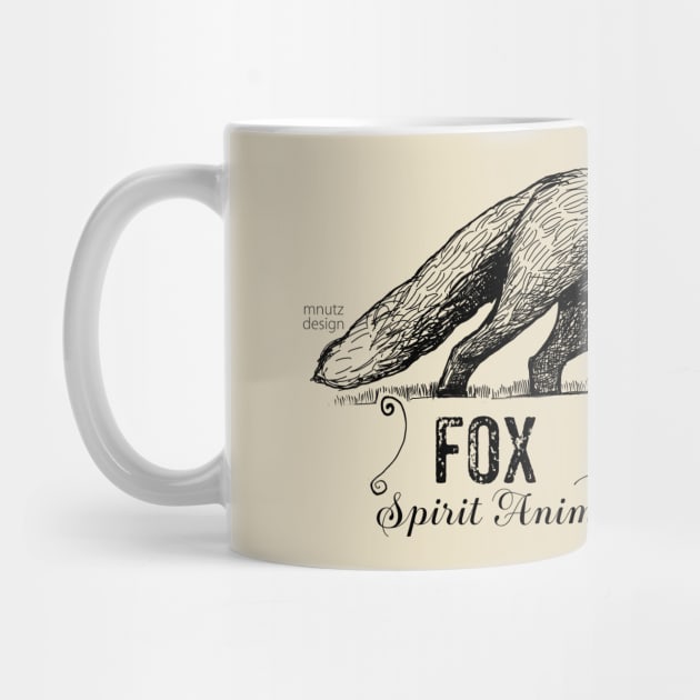 Spirit animal - fox - black by mnutz